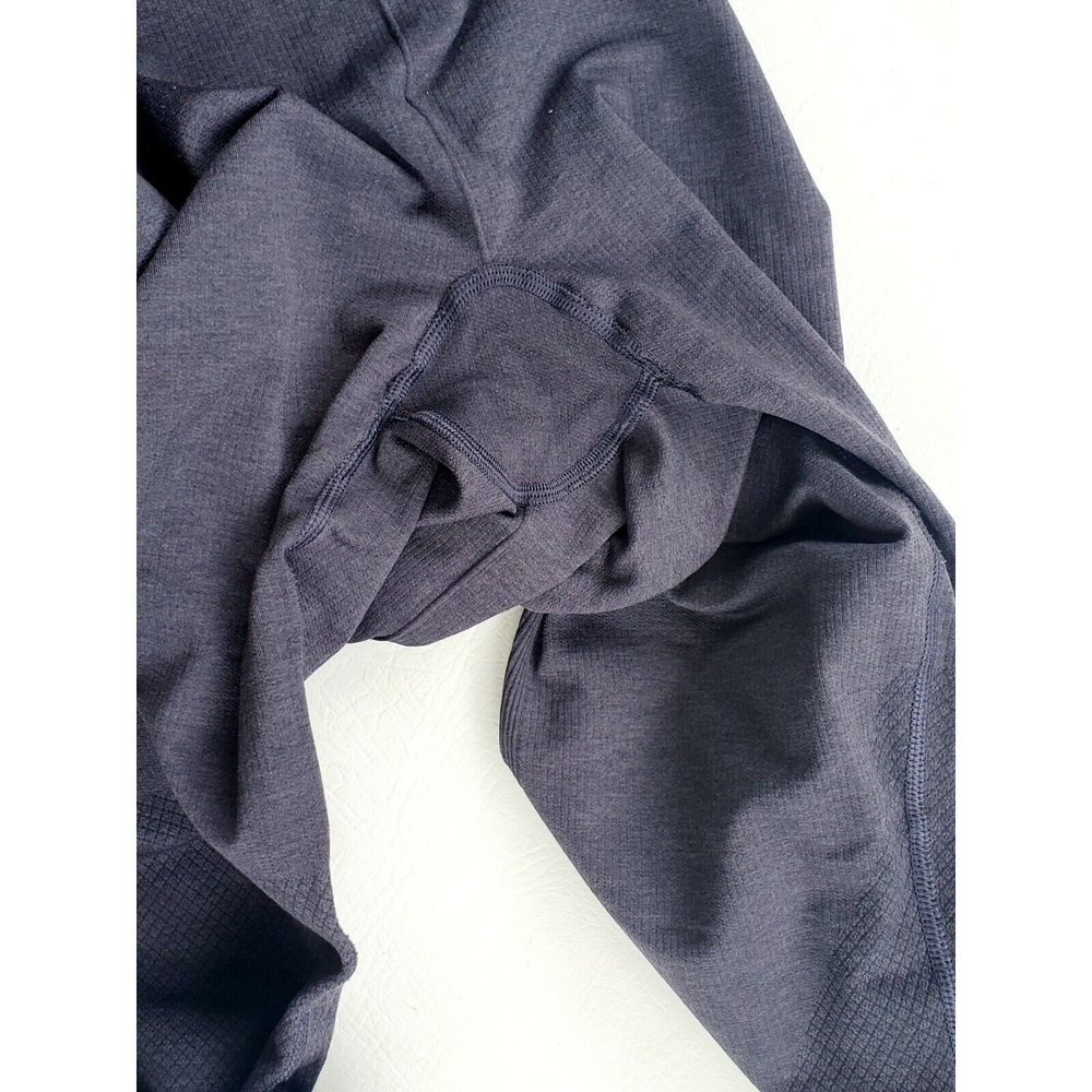 Lululemon Seamlessly Street Crop Heathered Naval Blue Seamless Leggings Size 8 - Picture 4 of 5